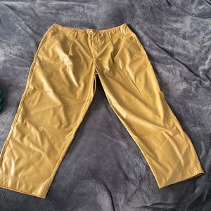 Mustard Yellow Faux Leather Pants!